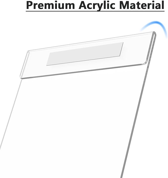 MaxGear 3 Pack Acrylic Sign Holder 8.5 x 11 Wall Mount Sign Holder with Double-Sided Tape, Clear Plastic Sign Holders, Plexiglass Document Flyer Acrylic Frame for Office, Home, Store, Restaurant