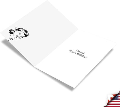 NobleWorks Funny Birthday Paper Card with 5 x 7 Inch Envelope (1 Card) Few Words C3296BDG