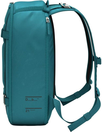 Db Journey Ramverk Backpack - Durable Travel Backpack with Laptop Compartment & Pockets for Work, Luggage Backpack with Roller Bag Hook Up System, 21L - Midnight Teal