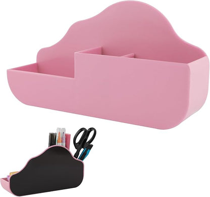 Magnetic Pen Holder,3 Compartments Magnetic Dry Erase Marker Holder,Extra Strong Magnet Storage Marker Pen Pencil Organizer for Refrigerator,Whiteboard,Locker Accessories(Cloud Style)
