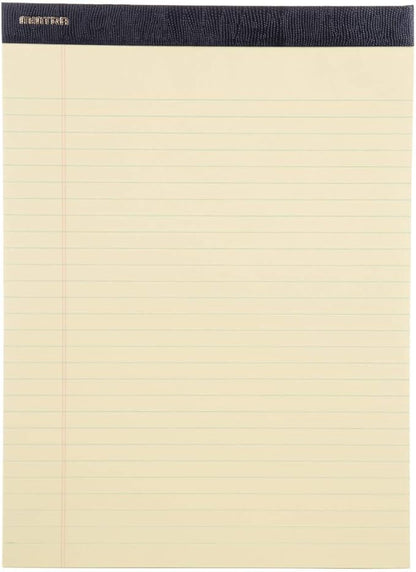 Mintra Office Legal Pads - ((PREMIUM CANARY 6pk, 8.5in x 11in, WIDE RULED)) - 50 Sheets per Notepad, Micro perforated Writing Pad, Notebook Paper for School, College, Office, Professional