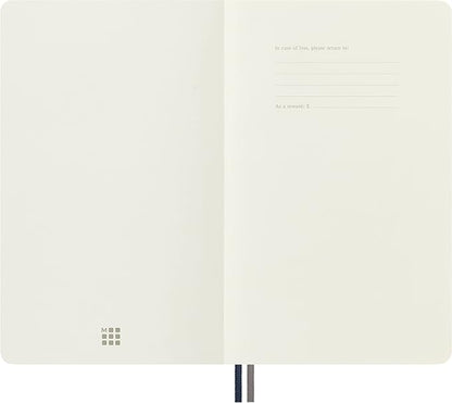 Moleskine Classic Expanded Notebook, Soft Cover, Large (5" x 8.25") Plain/Blank, Sapphire Blue, 400 Pages
