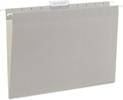 25 Blue Summit Supplies Letter Size Hanging File Folders - Hanging File Folders Letter Size, Assorted Jewel Tone Colors, Includes Plastic Tabs and Inserts, Durable 12pt Paper