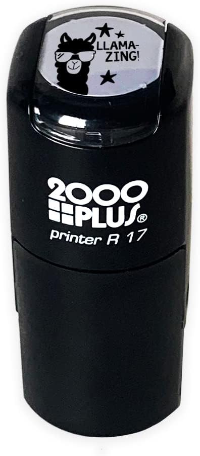 Llama Stamp / 2000 Plus Self Inking Teacher Cute Animal Reward Stamper / 9/16" Small Black Llama-zing Imprint Planner Worksheet Stamp