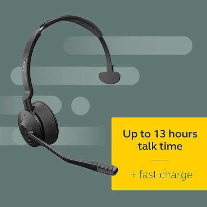 Jabra Engage 75 SE (Second Edition) Wireless Headset, Single-Ear – Telephone Headset with Industry-Leading Wireless Performance, Advanced Noise-Cancelling Microphone, All Day Battery Life - Black
