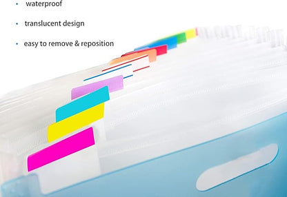 ELII 300 Pcs Tabs 2 Inch Sticky Index Tabs,Colorful Tabs for Notebooks,Writable and Transparent Book Tabs Page Tabs Colored Page Markers, Tabs for Books, Notebook Tabs, Tabs for Annotating Books