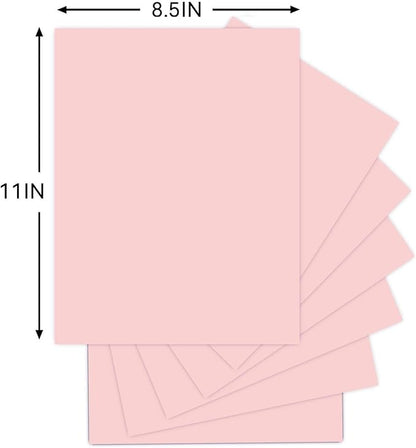 25Sheets Light Pink Cardstock Paper, 8.5 x 11 Card stock for Cricut, Thick Construction Paper for Card Making, Scrapbooking, Craft 90 lb / 250 gsm (Light Pink)…