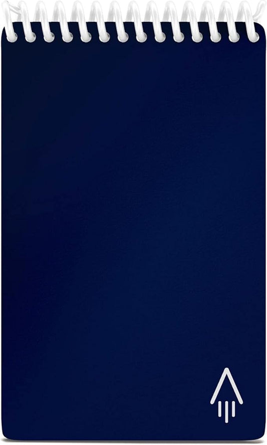 Rocketbook Smart Reusable Notebook, Mini Spiral Notebook, Midnight Blue, (3.5" x 5.5")