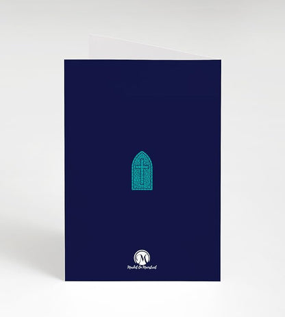 M Market On Mainstreet Christian Ordination Card w/Envelope, 5x7 inches, Made in the USA (Anniversary- Stained Glass, Single Card)