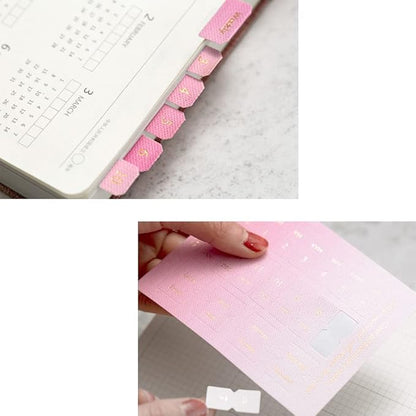 10 Sheets Monthly Adhesive Index Tabs Colorful Monthly Separator Tabs for Office Study Planners Organizations (All Four Colors)