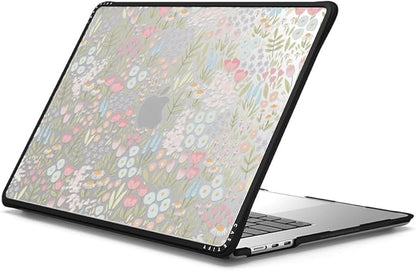 CASETiFY Impact MacBook Air 15" (2023/2024) Case [Enhanced Protective Corner Design/Ventilation Cutouts/Anti-Slip Grip] - Eleanor by Ivory Paper Co - Clear Black