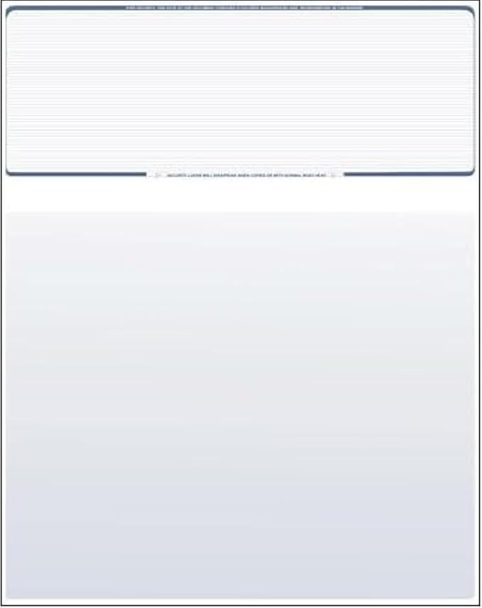 Compuchecks Check on Top Blank Check Paper - 100 Pack, Quick-Books & Laser Printer Compatible - Security Business Checks with Voucher - 8.5" x 11" Steel Blue Pinstripe