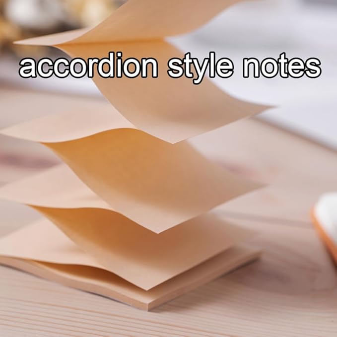 (16 Pack) Pop Up Sticky Notes 3x3 in Post Accordion Stickies Super Sticking Power Memo Pads Vintage Colors