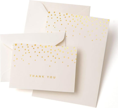 Gartner Studios Gold Foil Dots Print-at-Home Wedding Invitation Kit, Includes Response Cards, Cream White, 5” x 7” and 3.5” x 5”, Set of 50, 47027