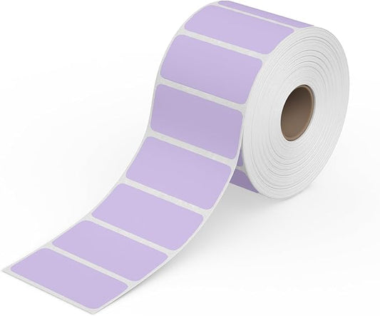 Rollo Direct Thermal 2x1 Sticker Labels - Roll of 1,000 Purple Thermal Labels - Multi-Purpose Thermal Printer Stickers