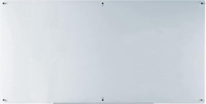 Audio-Visual Direct Magnetic White Glass Dry-Erase Board Set - 8' x 4' - Includes Magnets, Hardware & Marker Tray