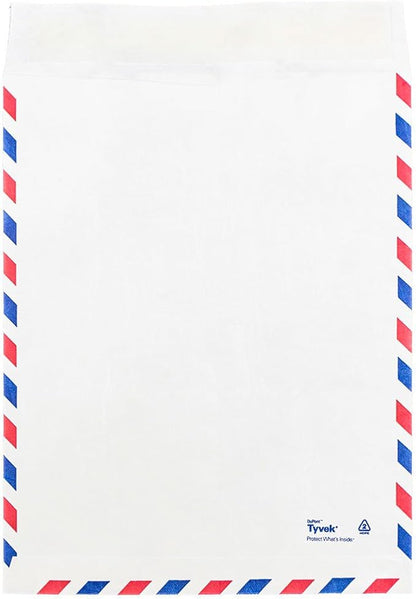 JAM PAPER Tyvek Tear-Proof Open End Catalog Envelopes - 9 x 12 - White Airmail - 25/Pack