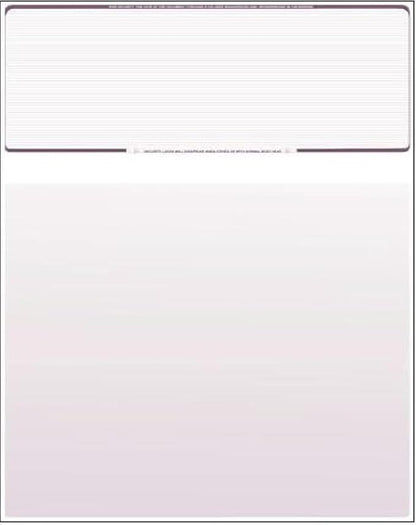 Compuchecks Top Blank Check Paper - 1000 Pack, Quick-Books & Laser Printer Compatible - Security Business Checks with Voucher - 8.5" x 11" Burgundy Pinstripe