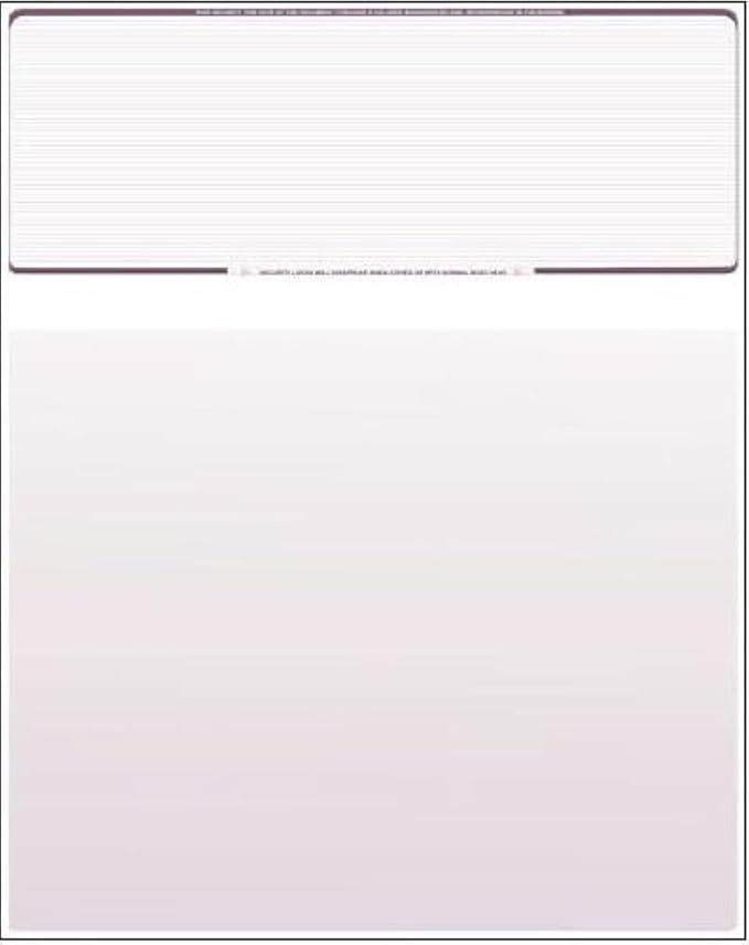 Compuchecks Check on Top Blank Check Paper - 2500 Pack, Quick-Books & Laser Printer Compatible - Security Business Checks with Voucher - 8.5" x 11" Burgundy Pinstripe