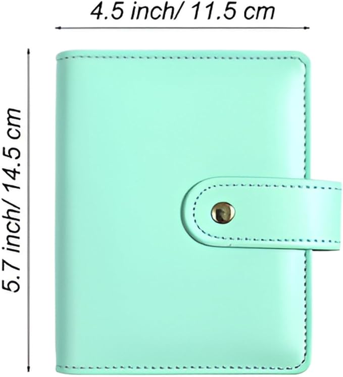 A7 Budget Binder Set - Mini Money Organizer for Cash Saving, Cash Stuffing Envelope System, Planner Binders with Pockets, Sheets and Stickers, Green