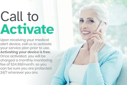 Freedom Alert Mini, Home Medical Alert System for Seniors and Elderly, Wearable Mobile Device, 2-Way Calling, GPS, Fall Detection, Subscription Based