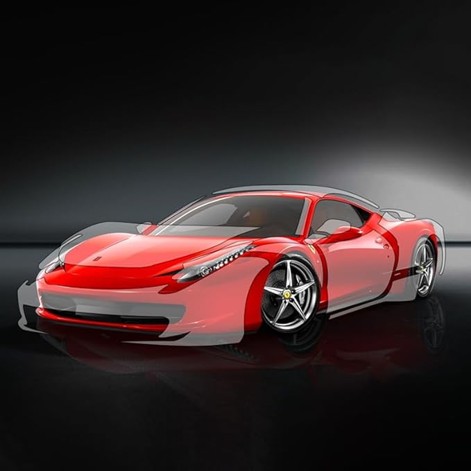 Clear Paint Protection Bulk Film for Cars, Headlight, Doors & Furniture, Self-Adhesive, Non-Yellowing, UV & Scratch Resistant, 7.5 mil TPU (12" x 72")