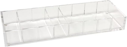 russell+hazel Acrylic Compartment Bloc, 12” x 4”, 3 Moveable Dividers, 1 Count, 98141