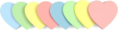 Heart Shape Sticky Notes 4 Color Pastel Colorful Sticky Pad 75 Sheets/Pad Self-Sticky Note Pads
