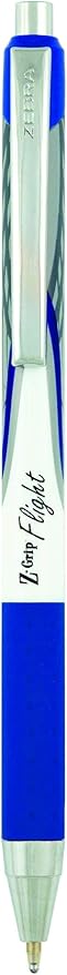 Zebra Pen Z-Grip Flight Retractable Ballpoint Pen, Bold Point, 1.2mm, Blue Ink, 12-Count