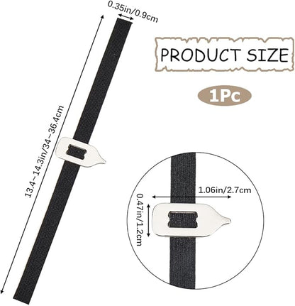 CRASPIRE Elastic Bookmark Black Book Marks with Pointer Elastic Rope Band Strap Planner Bookmarks Page Tags for Reading Library Lovers Teachers Classmates Friends Birthday Gifts