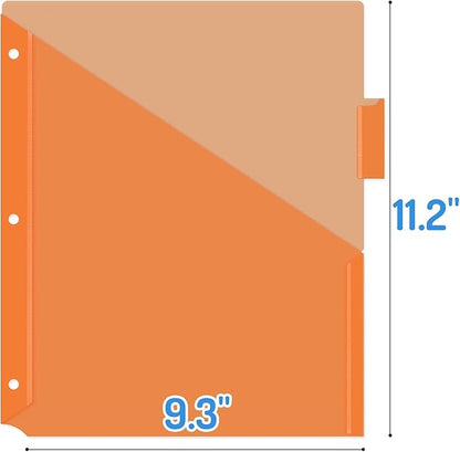 Forvencer 10 Count Dividers with Pockets, 5 Tab Dividers for 3 Ring Binder with Pockets, Subject Dividers with Pockets, Premium Quality Notebook Dividers with Pockets, Multicolor, 2 Sets