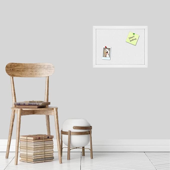 TORASO Cork Board Bulletin Board, Cork Boards for Walls with Pins, Eye Bolts, gaskets, Screws, Pin Board for Office, School and Home (White, 11“x14.5” - 2p)