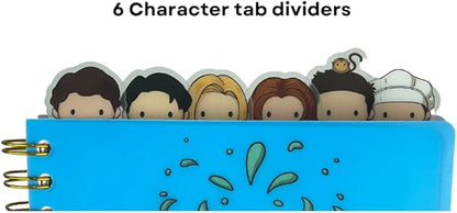 Innovative Designs Friends Tab Journal Notebook, Spiral Bound, 144 Lined Pages, 8 x 7 inches, Blue