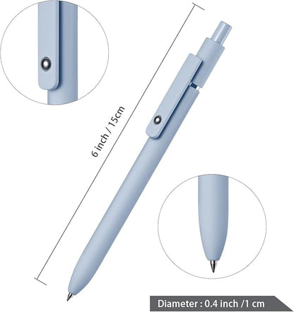 EEOYU 5pcs Quick Dry Ink Gel Pens Fine Point Retractable Roller Ball Pens Black Ink Smooth Writing Cute Aesthetic pens for School Office Home Diary