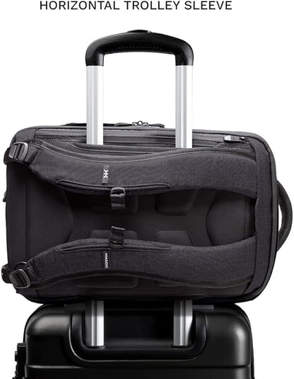 Knack Series 1 Laptop Backpack Fits up to 15 Inch - Knack Bags Carry-On Backpack, TSA Approved, Expandable Travel Backpacks With 3 Day Outfit Capacity (Stealth Black, Medium)