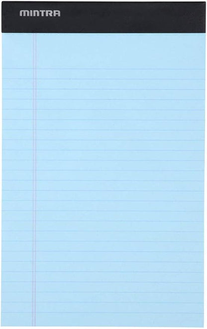Mintra Office Legal Pads, ((Basic 6pk - (Pastel Set #2), 5in x 8in, Narrow Ruled)), Narrow Ruled, 50 Sheets per Notepad, Micro perforated Writing Pad, Notebook Paper for School, College, Office, Work
