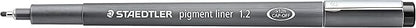 STAEDTLER Pigment Liner, Fineliner Pen for Drawing, Drafting, Journaling, 1.2mm, Black, Box of 5 Pens, 308 12-9M