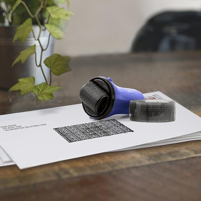 Wide Advanced Security Roller by Guard Your ID for Fast and Easy Privacy Protection, As Seen on TV (3-Pack, Blue)