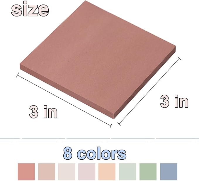 (16 Pack) Pop Up Sticky Notes 3x3 in Post Accordion Stickies Super Sticking Power Memo Pads Vintage Colors