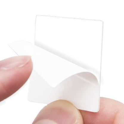 Art3d 96 Pieces 1.2 x 1.2in. Square Nano Double-Sided Transparent Tape Sticker, Removable Heavy Duty Clear Mounting Tape for Wall Hanging