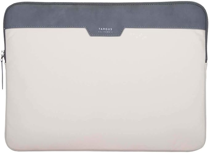 Targus Newport Modern Style Sleeve with Durable Water-Repellent Nylon, Back Zip Pocket Pouch, Protective Slipcase fits 11-12-Inch Laptop/Notebook, Tan (TSS100106GL)