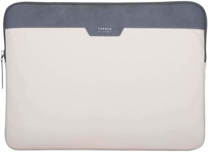 Targus Newport Modern Style Sleeve with Durable Water-Repellent Nylon, Back Zip Pocket Pouch, Protective Slipcase fits 11-12-Inch Laptop/Notebook, Tan (TSS100106GL)