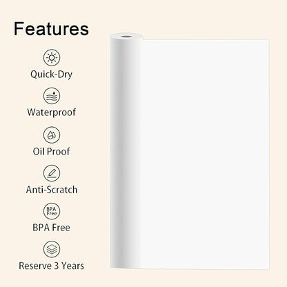 2 Rolls Thermal Paper, Thermal Printer Paper, 8.5" x 26ft US Letter Paper Size, Printer Paper Roll for M08f M832 Printer, Thermal Paper Rolls Compatible with Peripage Bluetooth Portable Printer