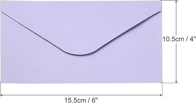 PATIKIL Mini Envelopes, 50 Pack Gift Cards Business Cards Envelope for Greeting Weddings, Lavender