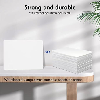 Dry Erase Boards for Classroom | 9x12 Inches, Double-Sided, Student Dry Erase Board for School and Home Learning | Personal Small White Board for Lap, Desk, Office, Kitchen | Pack of 25