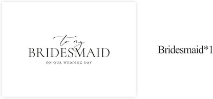 LADY&HOME To My Bridesmaid On My Wedding Day Card,Bridesmaid Thank You Card Wedding Day Bridesmaid Proposal (Black Foil,Bridesmaid)