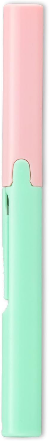 PLUS Plus Scissors Portable Type Fit Cut Curve Twiggy Peach x Mint Slim Form 34-573