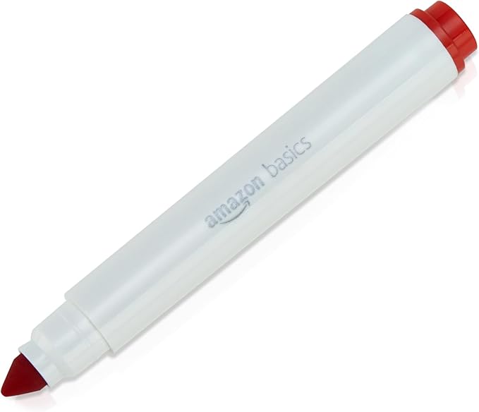 Amazon Basics Colored Markers Pack of 10, Broad Line Washable Markers, Multicolored for Drawing, School