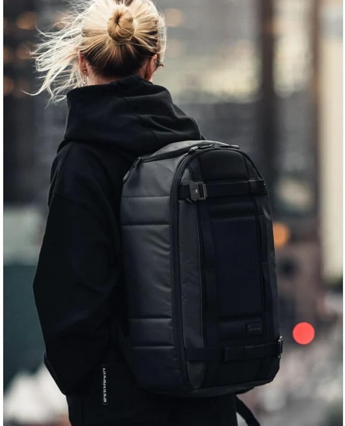 Db Journey Ramverk Backpack - Durable Travel Backpack with Laptop Compartment & Pockets for Work, Luggage Backpack with Roller Bag Hook Up System, 21L - Black Out