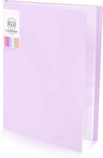 A4 Size Clear Sheet Protectors Displays Purple Art Portfolio Folder with 30 Pocket Binder with Plastic Sleeves 60 Pages Portfolio Presentation Folder for Artwork Document Certificate Letter